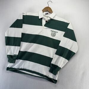 Vintage Dartmouth University Rugby Shirt Mens XL Green White Colorblock 90s logo